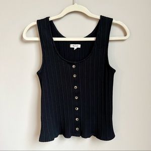 Madewell Ribbed Button Front Tank Top